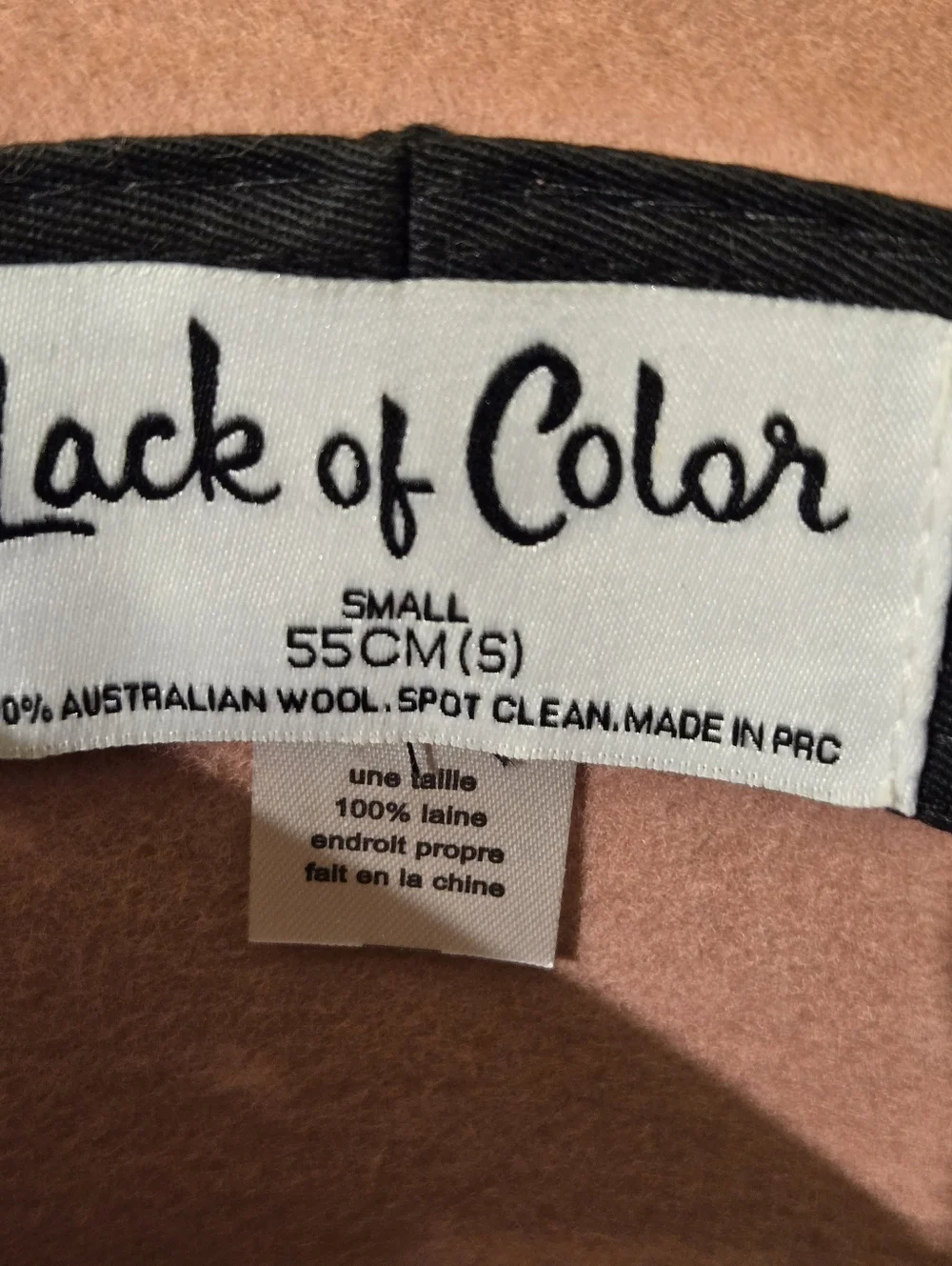 Lack Of Color Pink wool Rancher Hat Womens S/55cm/21.75